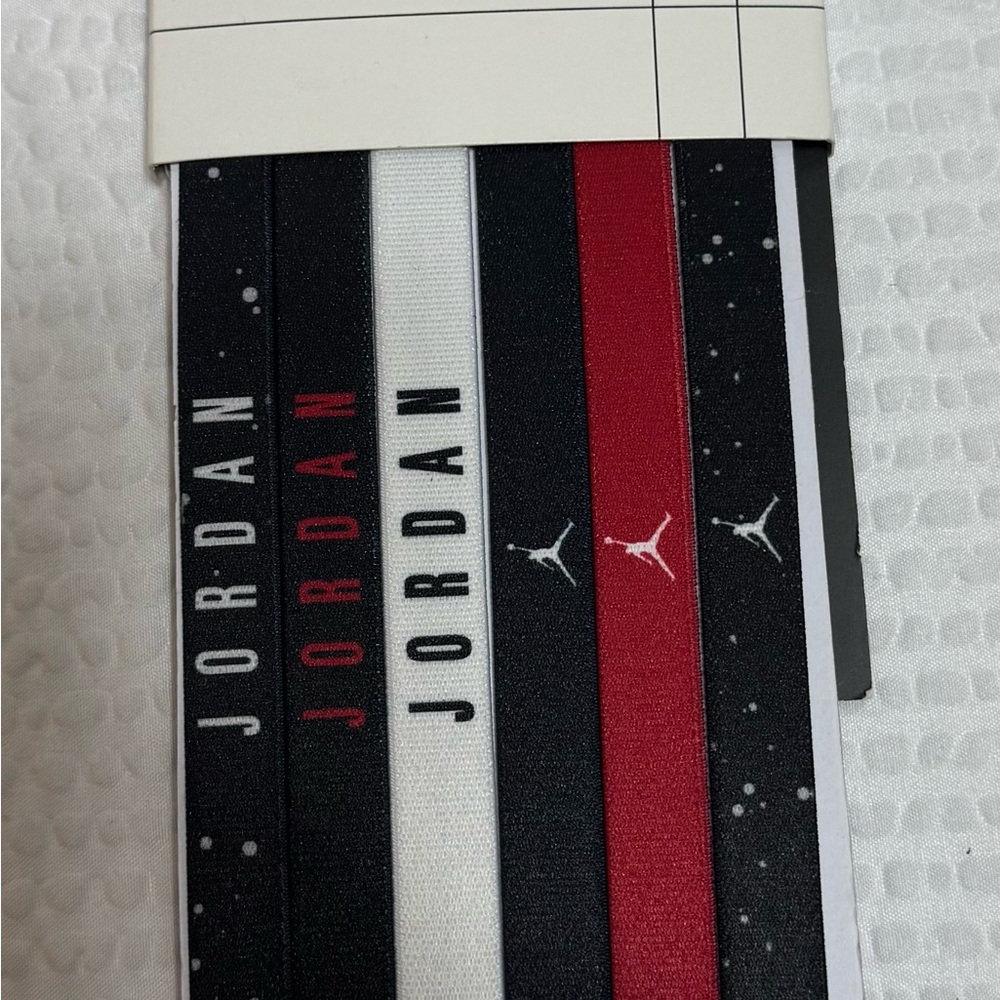 Jordan Men's Logo Elastic Headbands - Black, White, Red